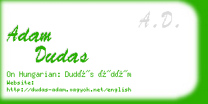 adam dudas business card